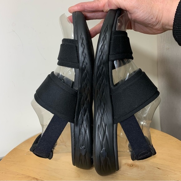 Skechers Black Strappy Sandal Sz 8 Goga Max Comfort Flat Slingback Heel Neutral - Picture 7 of 14